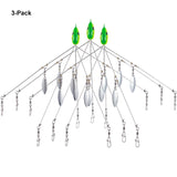 3-Pack Umbrella Alabama Fishing Rig with 5 Arms