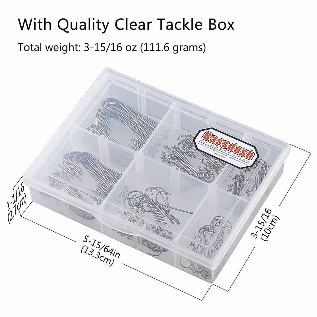 180 Pcs Aberdeen Hooks in Assorted Sizes - Bassdash