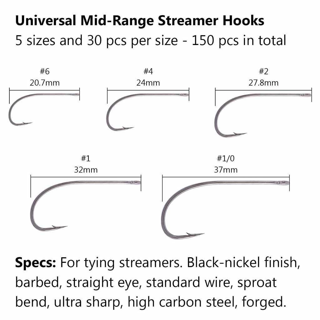 Fishing Fly Hook Size Chart