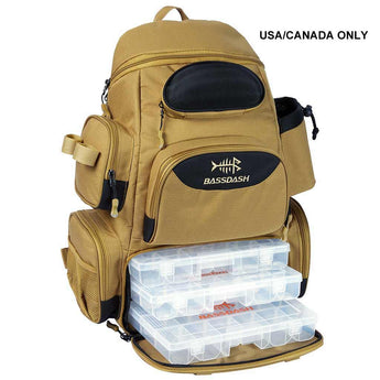 browning fishing backpack soft tackle bag 370 Bassdash Waterproof 3600 Tackle Backpack With Rod Holder Tactical Bag For Fishing Hiking Camping, Khaki With 3 Trays