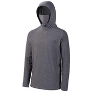 Men’s UPF 50+ Long Sleeve Fishing Hoodie with UV Neck Gaiter FS06M - Bassdash #color_heather-grey