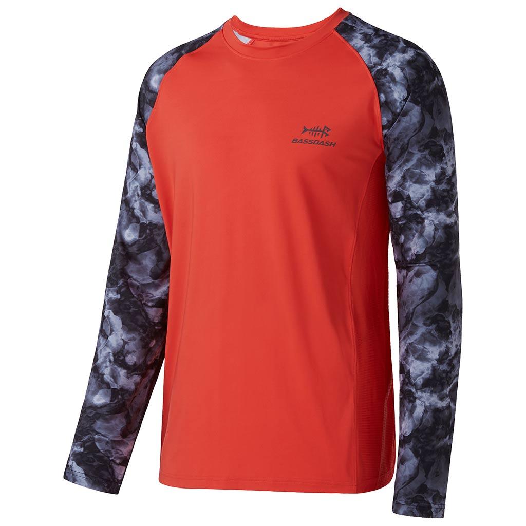 Bassdash UPF 50 Fishing Tee for Men Camo Long Sleeve Shirt Quick Dry Sweatshirts