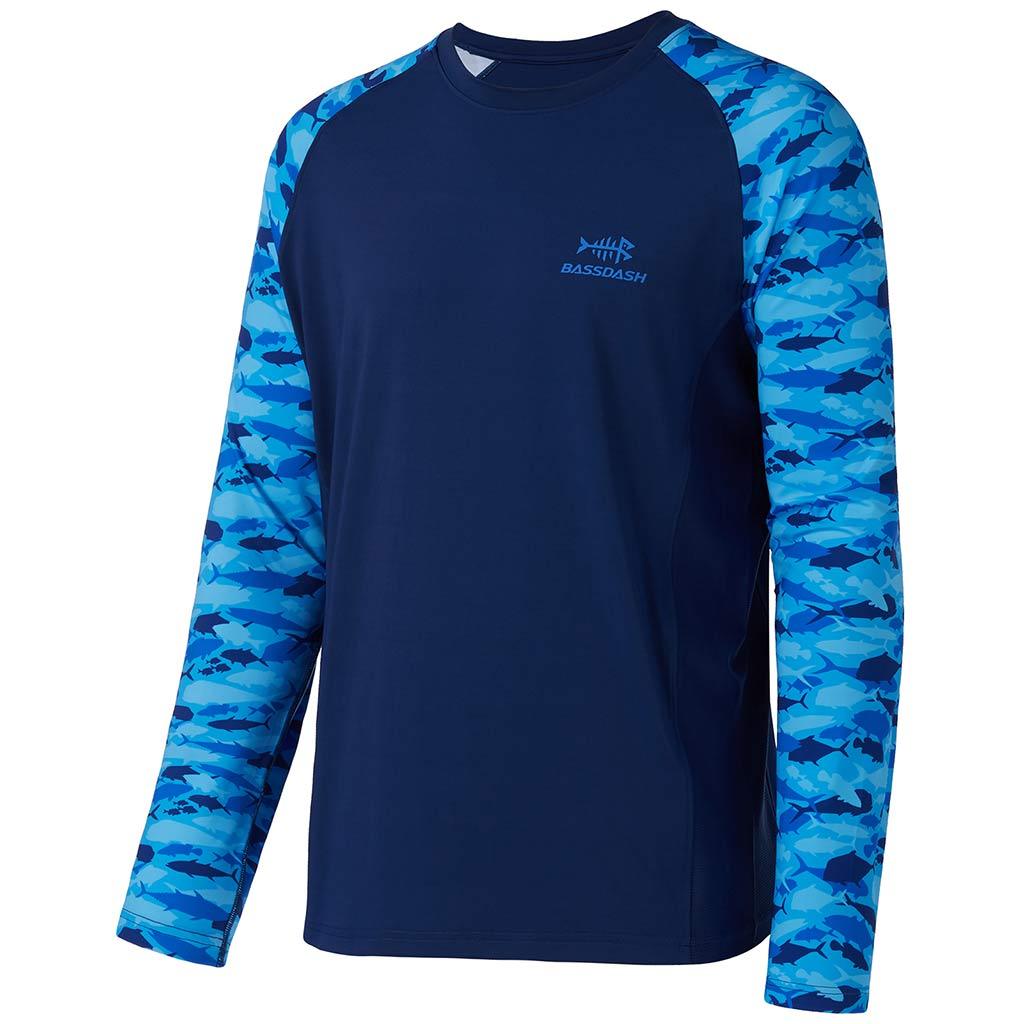 Raglan Long Sleeve Camo UPF Shirt | Bassdash Fishing Carolina/Blue Camo / M