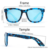 Frame – Gloss Abstract Seaweed/Lens – Blue Mirror