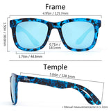 Frame – Gloss Abstract Seaweed/Lens – Blue Mirror
