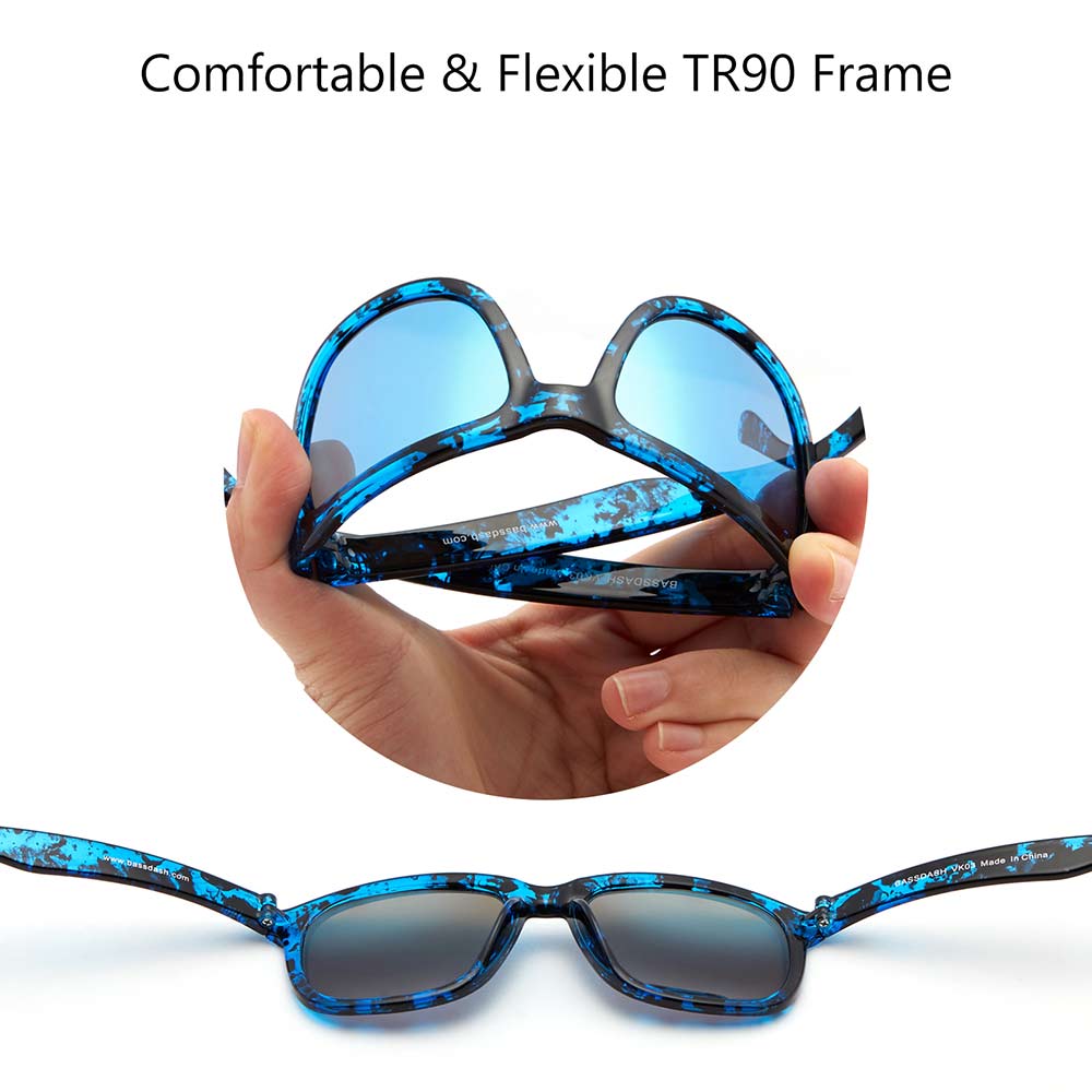 Frame – Gloss Abstract Seaweed/Lens – Blue Mirror