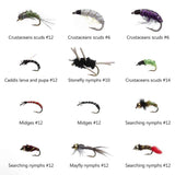 96 Pcs Fly Fishing Lure Assorted Nymphs Kit with Fly Box