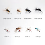 64 Pcs Fly Fishing Lure Flies Kit with Waterproof Fly Box