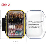64 Pcs Fly Fishing Lure Flies Kit with Waterproof Fly Box