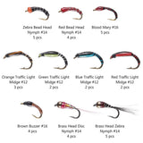 36 Pcs Fly Fishing Nymphs Kit with Waterproof Box