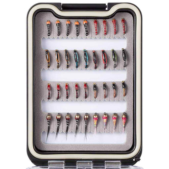 36 Pcs Fly Fishing Nymphs Kit with Waterproof Box - Bassdash