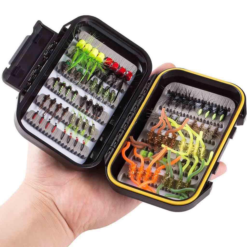 Bassdash Fly Fishing Flies Kit Assortment with Box, 80 pcs with Dry Wet  Flies, Nymphs, Streamers, Popper etc. - AliExpress