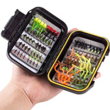 80 Pcs Assorted Flies Fly Fishing with Waterproof Fly Box