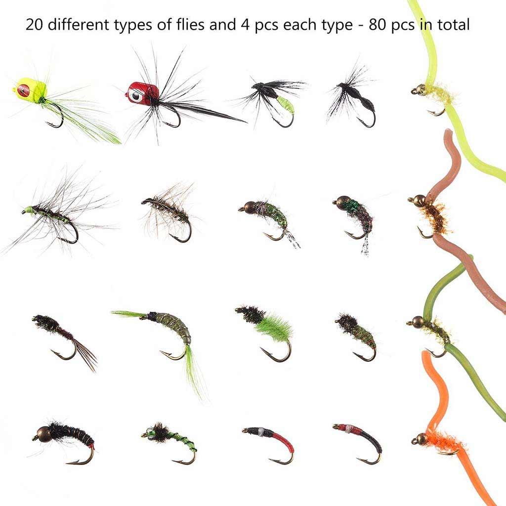 Outdoor Planet Fly Fishing Flies Assortment - 36 Flies With Waterproof Box For Trout & Bass