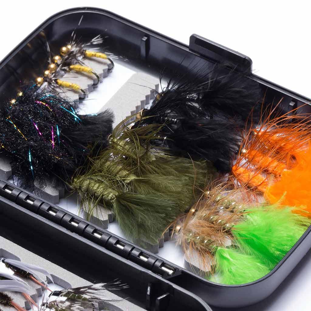 Bassdash 58 Pcs Fly Assortment Dry Flies For Trout Steelhead Salmon Fly  Fishing