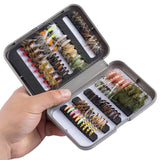 76 Pcs Fly Fishing Lure Trout Flies Kit with Fly Box