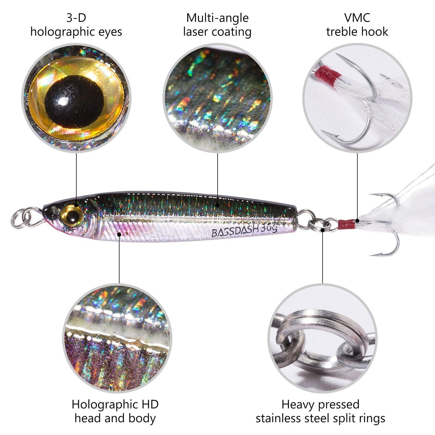 Gungnir Light Jigging Casting Lures with VMC Hooks