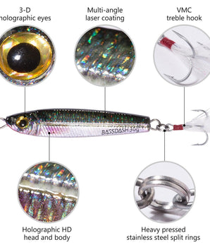 Gungnir Light Jigging Casting Lures with VMC Hooks - Bassdash