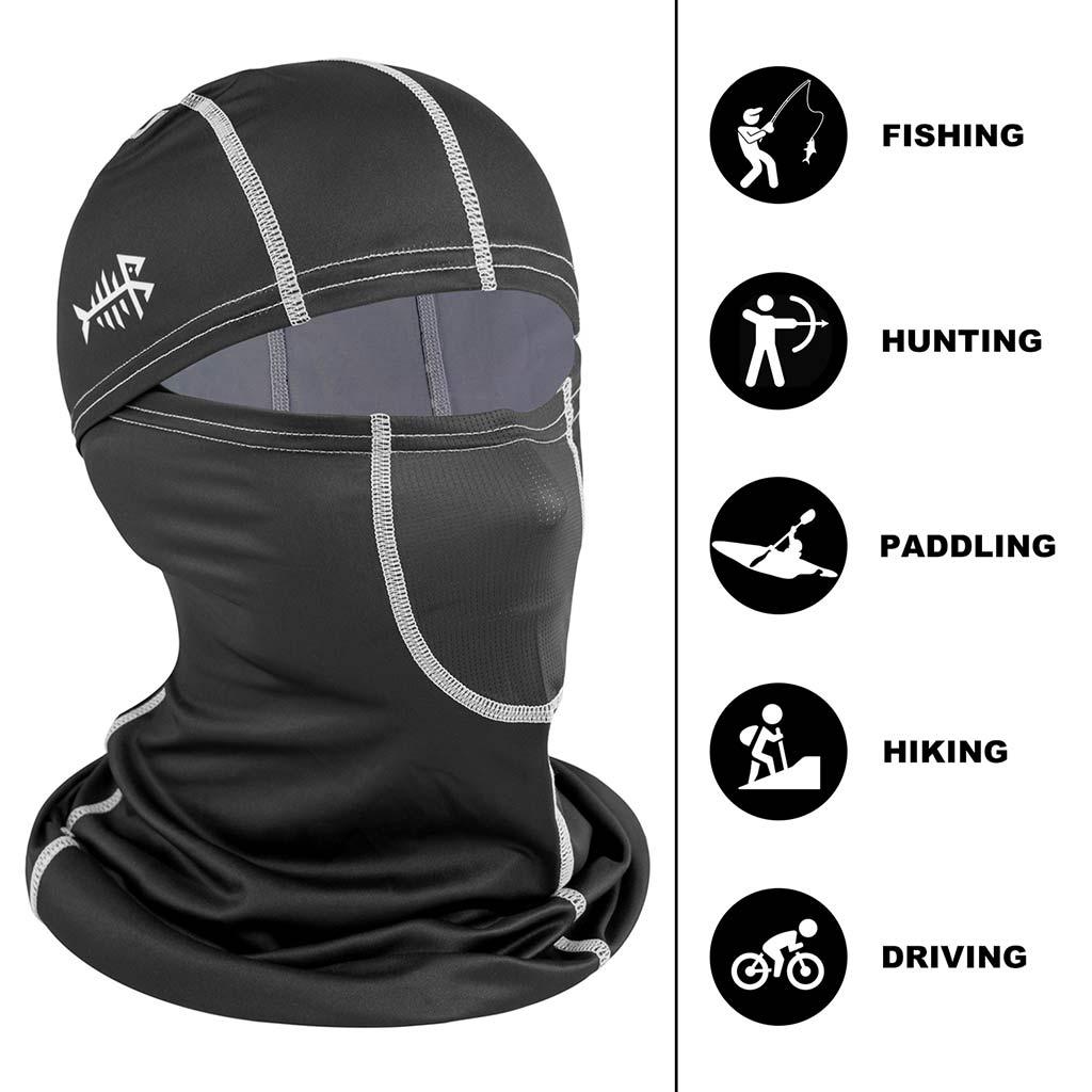 UPF 50+ Breathable Balaclava Headwear, Grey Camo