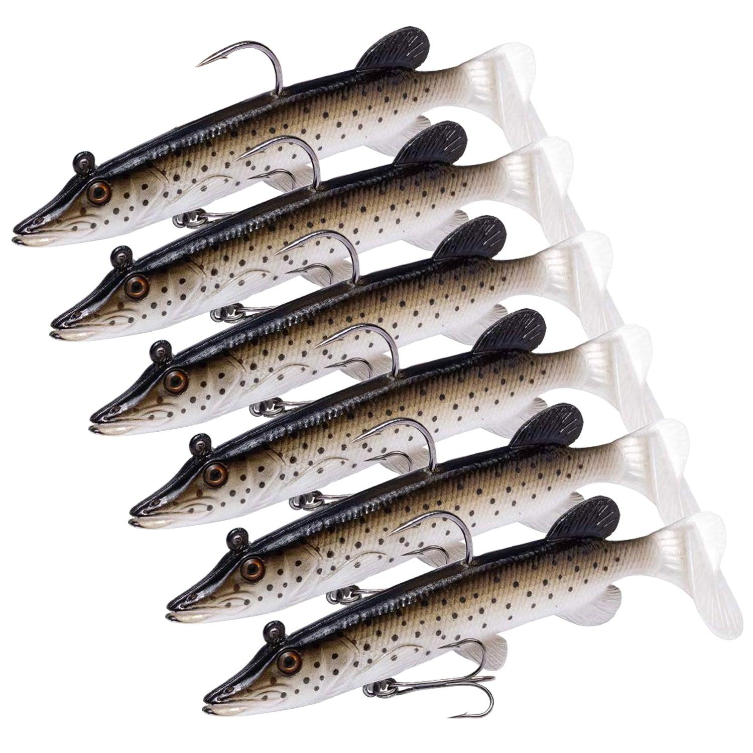 4 AFTER DARK PADDLE TAIL SWIMBAIT SOFT PLASTIC BAITS- 6 PACK