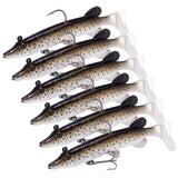 True Pike Soft Swimbait Fishing Lure, Built-In Lead Weight Pack, Pack of 6