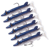True Pike Soft Swimbait Fishing Lure, Built-In Lead Weight Pack, Pack of 6