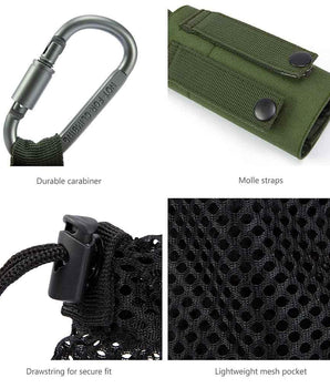 Water Bottle Pouch with Carabiner - Bassdash