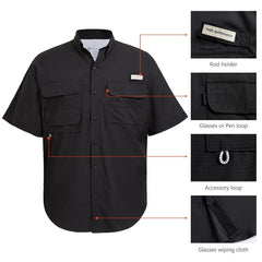Men's UPF 50+ Short Sleeve Button Down - Bassdash