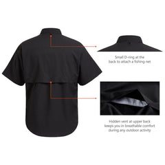 Men's UPF 50+ Short Sleeve Button Down - Bassdash
