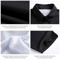 Men's UPF 50+ Short Sleeve Button Down - Bassdash