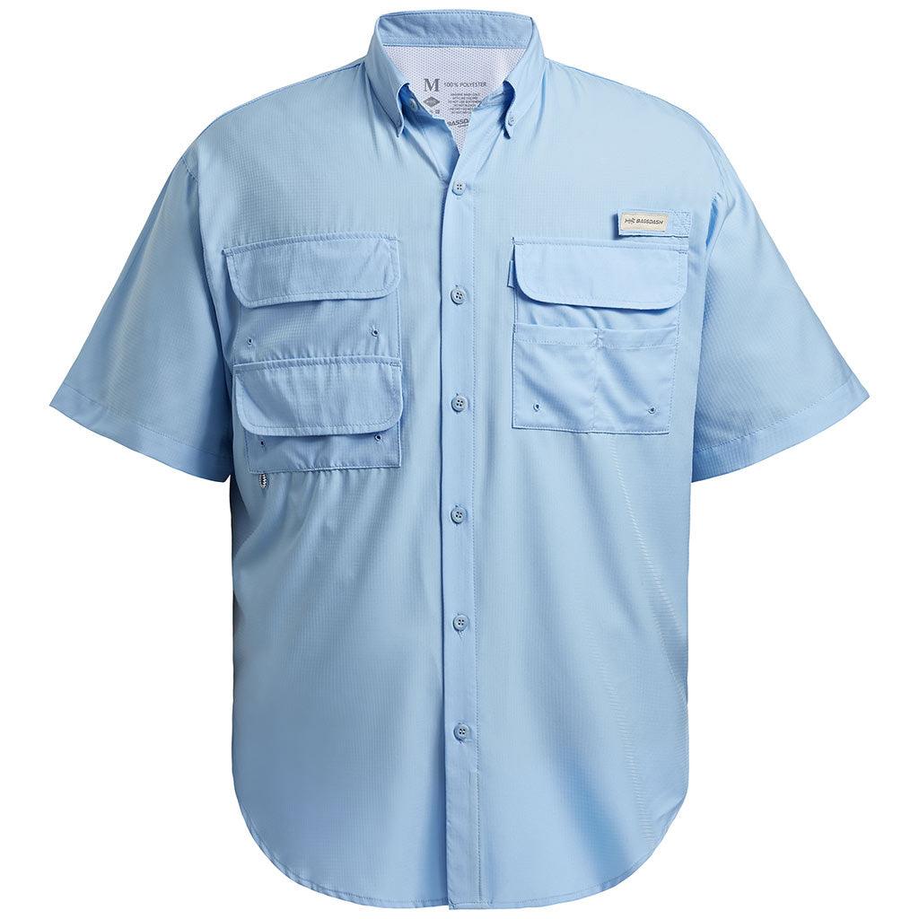 Men's UPF 50+ Short Sleeve Button Down, Carolina / XX-Large