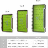 Waterproof Single Side Fishing Flies Storage Box with Silicone Slits Insert