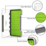 Waterproof Single Side Fishing Flies Storage Box with Silicone Slits Insert