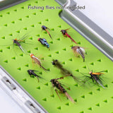 Waterproof Single Side Fishing Flies Storage Box with Silicone Slits Insert