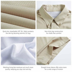 Men's UPF 50+ Short Sleeve Button Down - Bassdash