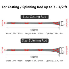 Fishing Rod Sleeves Protective Rod Socks Up to 7-1/2ft - Bassdash