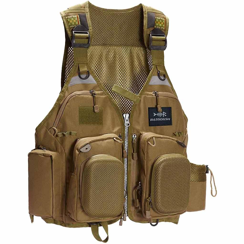 Stylish Khaki Performance Fishing Vest for Men