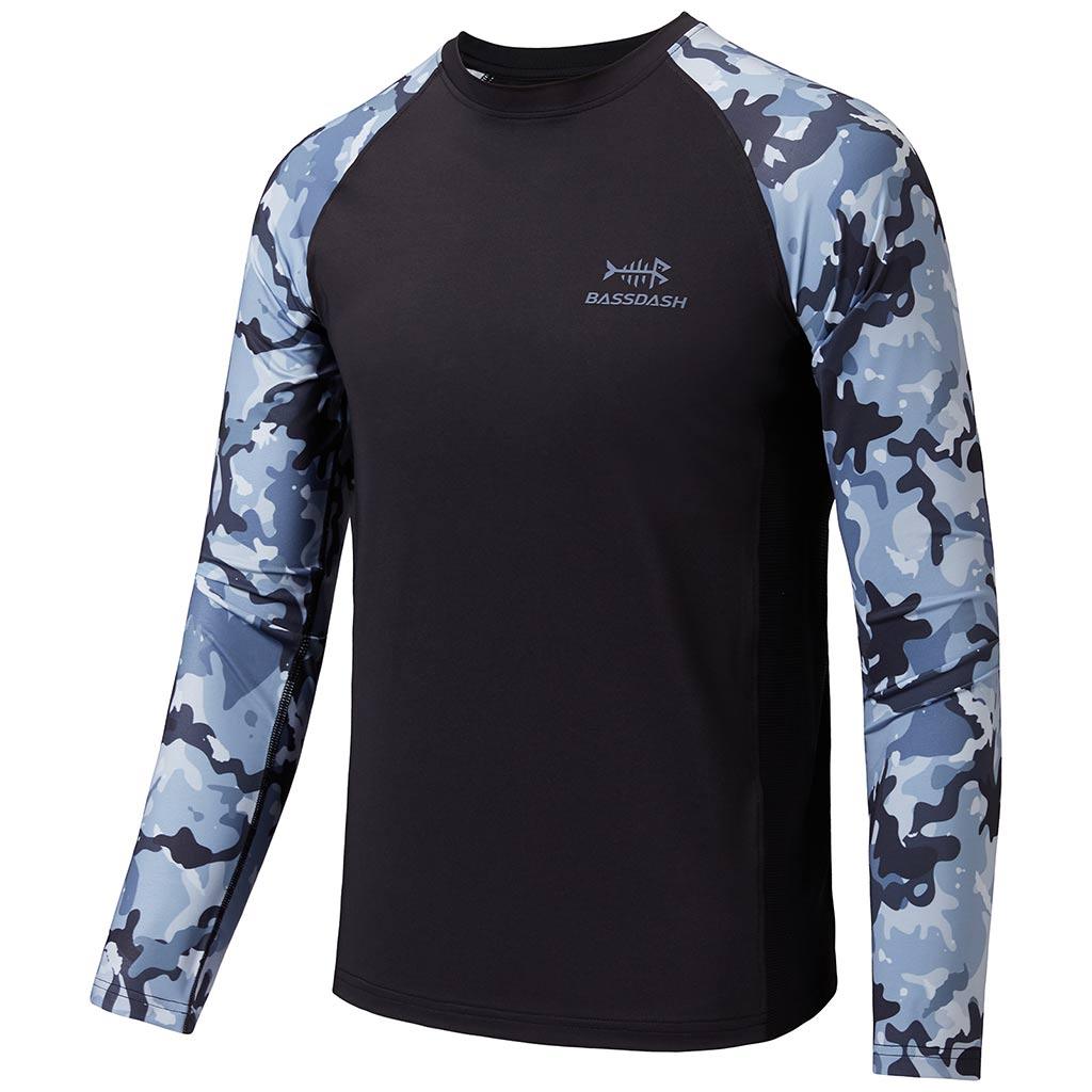 Youth SPF Camo Long Sleeve Fishing Shirt | Bassdash Fishing White/Green Fishes / S