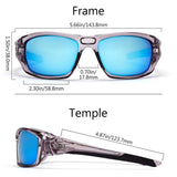 Frame-Transparent Grey/Black, Lens-Blue Mirror