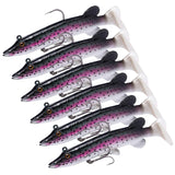 True Pike Soft Swimbait Fishing Lure, Built-In Lead Weight Pack, Pack of 6