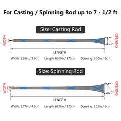Fishing Rod Sleeves Protective Rod Socks Up to 7-1/2ft - Bassdash