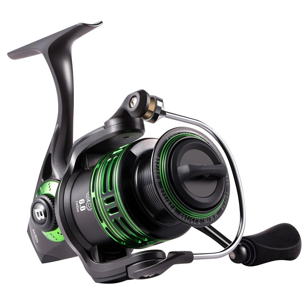 Bassdash Alien Ultra Lightweight Carbon Spinning Reel, Stainless Steel  Bearings