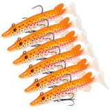 True Pike Soft Swimbait Fishing Lure, Built-In Lead Weight Pack, Pack of 6