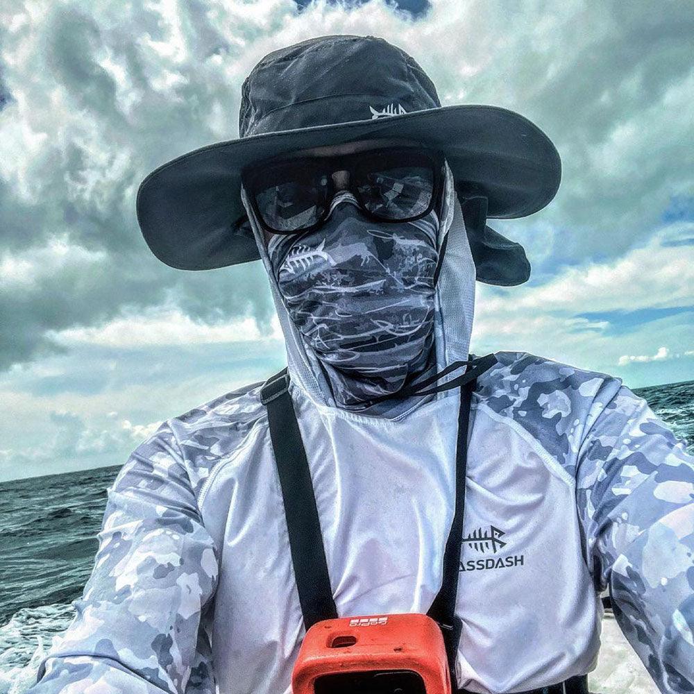 Men Women Fishing Bucket Hat Neck Flap Face Protector Mask Wide