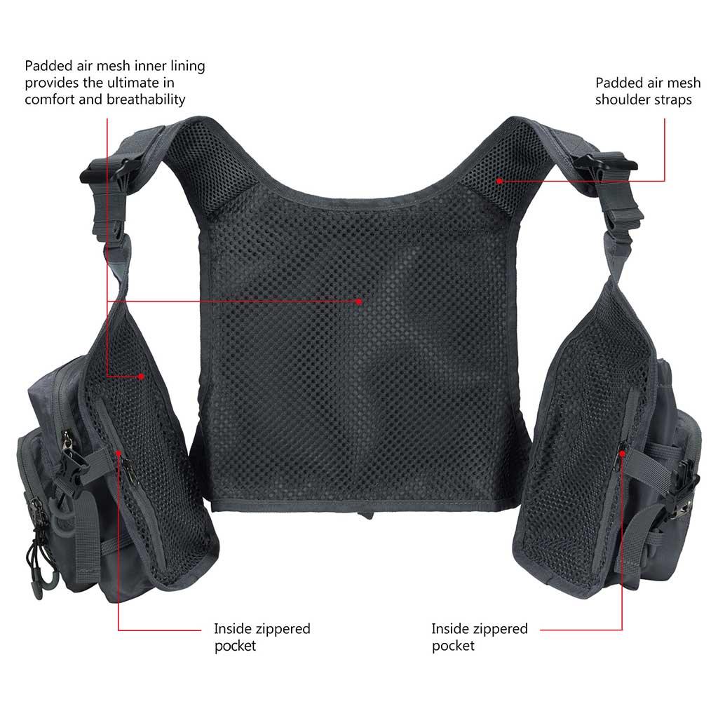 Bassdash D96 Fly Fishing Vest Tactical Chest Pack for Men Women Adjust –  The Rucksack Revolution