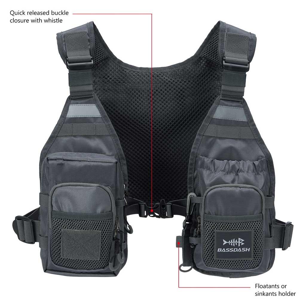 FV08 Ultra Lightweight Fishing Vest for Men Women - Bassdash