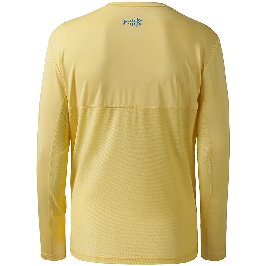 Bassdash Fishing T Shirts for Men UPF 50+ Sun Protection Long Sleeve Hiking Fishing Shirt, Cool Grey/Vivid Blue Logo / XL