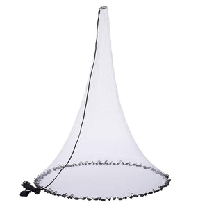 Fishing Cast Net 1/4-Inch with Utility Bucket for Bait Fish