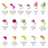 57 Pcs Fly Fishing Trout Fly Lure Kit with Box