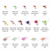 57 Pcs Fly Fishing Trout Fly Lure Kit with Box
